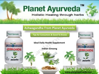 Ashwagandha From Planet Ayurveda