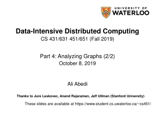 Data-Intensive Distributed Computing