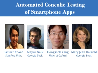 Automated Concolic Testing of Smartphone Apps