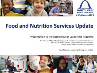 Food and Nutrition Services Update