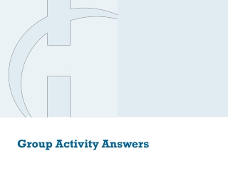 Group Activity Answers