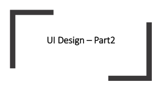 UI Design – Part2
