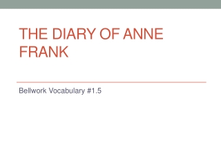 The Diary of Anne Frank