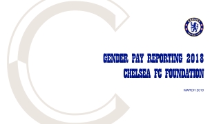 Gender Pay Reporting 2018 Chelsea fc foundation