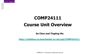 COMP24111 Course Unit Overview