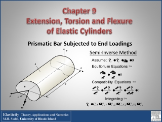 Chapter 9 Extension, Torsion and Flexure of Elastic Cylinders