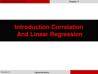 Correlation And Linear Regression