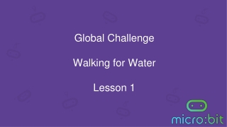 Global Challenge Walking for Water Lesson 1