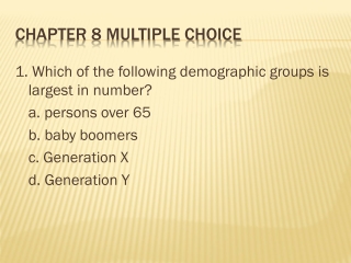 Chapter 8 Multiple choice