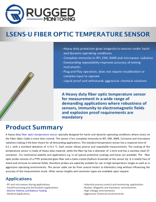 Heavy Duty Fiber optic sensor | LSENSU | Rugged Monitoring