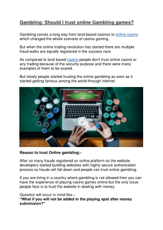 Online Casino Game Developers
