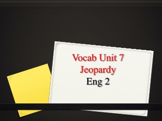 Vocab Unit 7 Jeopardy Eng 2