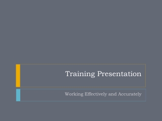 Training Presentation