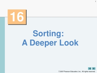 Sorting: A Deeper Look