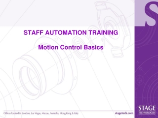 STAFF AUTOMATION TRAINING Motion Control Basics