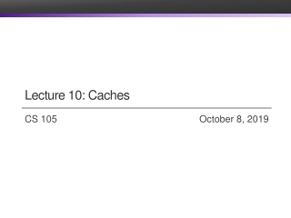 Lecture 10: Caches