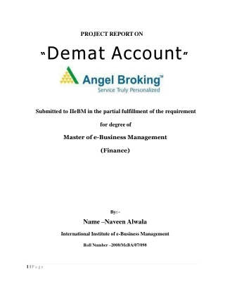 “ Demat Account ”