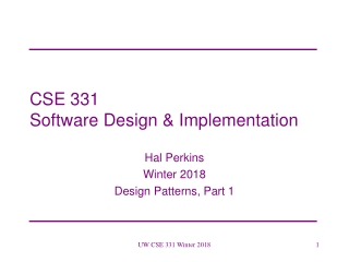 CSE 331 Software Design &amp; Implementation