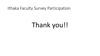 Ithaka Faculty Survey Participation