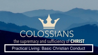 Practical Living: Basic Christian Conduct