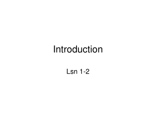 Introduction