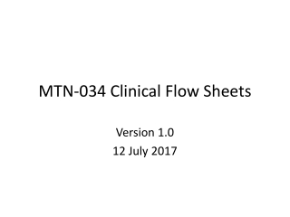 MTN-034 Clinical Flow Sheets