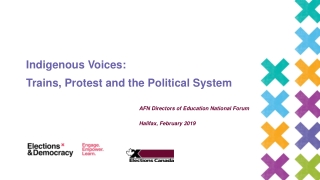 Indigenous Voices : Trains, Protest and the Political System