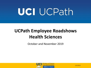 UCPath Employee Roadshows Health Sciences