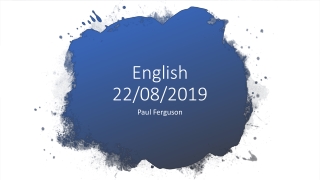 English 22/08/2019