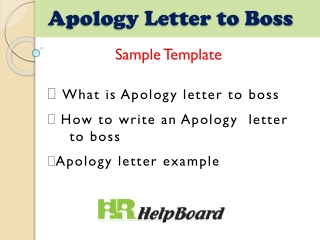 Apology letter to boss