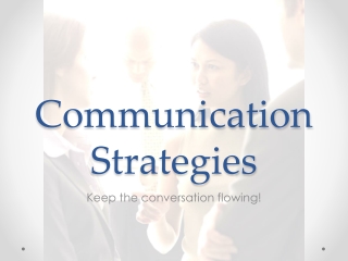 Communication Strategies