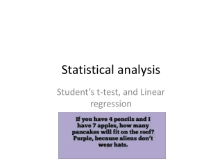 Statistical analysis