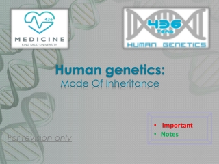 Human genetics: Mode Of Inheritance