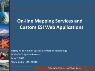 On-line Mapping Services and Custom ESI Web Applications
