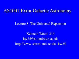 AS1001:Extra-Galactic Astronomy