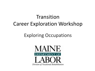 Transition Career Exploration Workshop