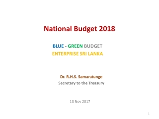 National Budget 2018