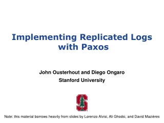 Implementing Replicated Logs with Paxos