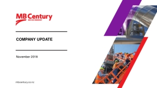 COMPANY UPDATE