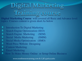 Digital Marketing Training course