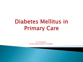 Diabetes Mellitus in Primary Care