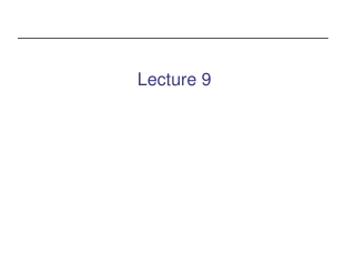 Lecture 9