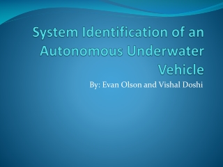 System Identification of an Autonomous Underwater Vehicle