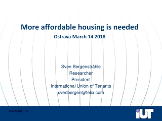 More affordable housing is needed