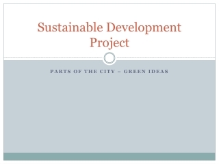 Sustainable Development Project