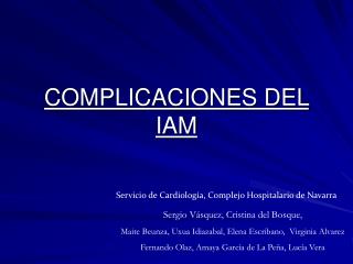 COMPLICACIONES DEL IAM