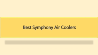Best Symphony Air Coolers