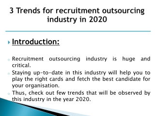 3 Trends for recruitment outsourcing industry in 2020 | IMS People