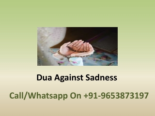 Dua Against Sadness