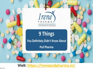 9 Things You Definitely Didn’t Know About PCD Pharma Company